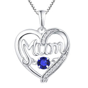S-925 Silver Pulsatile Heart Necklace Mother's Day Special Gift /Birthstones Smart Pendant
