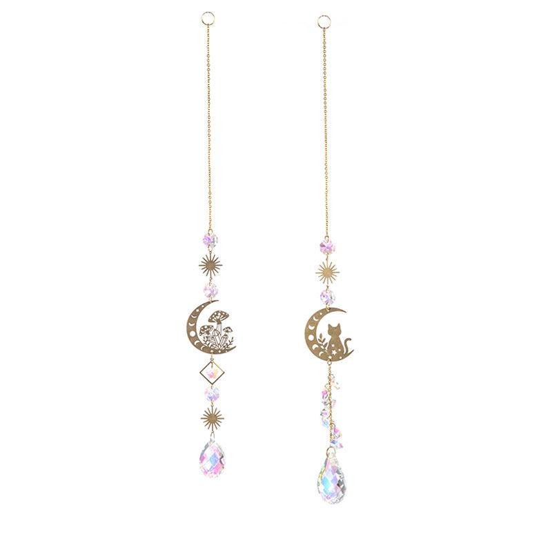 Moon Cat Crystal Sun Catcher Ornaments Decorations - Gift85