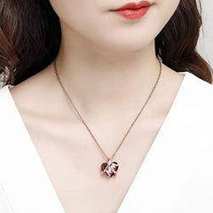 Red New Style Crystal Love MM Pendant Gift