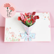 3D Pop Up Flower Bouquet Mother's Day Cards Gifts