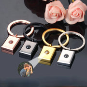 Customized Square Keychain Pendant With Bracelet Projection Color Photo